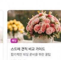 웨딩 준비와 스드메 비교