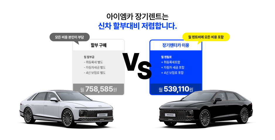 아이엠카 신차장기렌트카 장기렌트 리스 안내 이미지 4