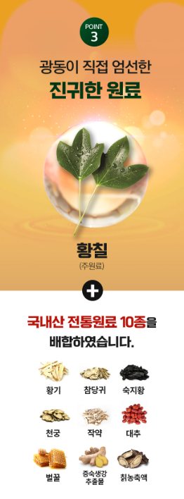 광동 녹황당 황칠 제품 상세 자료