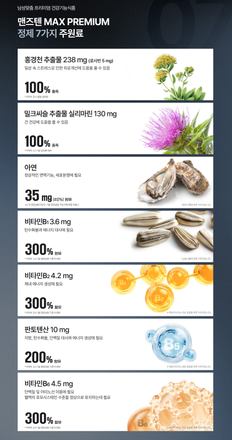 맨즈텐 MAX 프리미엄 관련 제공 자료
