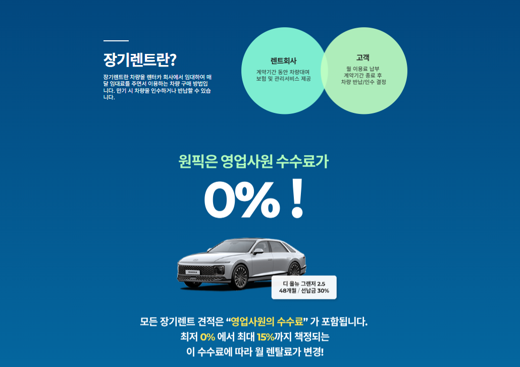 원픽 장기렌트카 비교견적